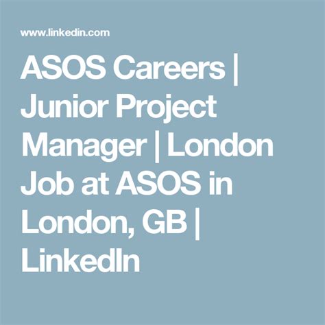 junior project manager london jobs